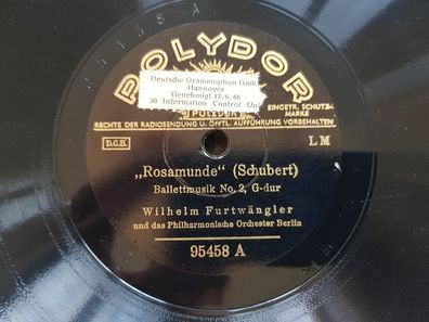Wilhelm Furtwängler - Rosamunde/ Schubert Schellack 78 rpm