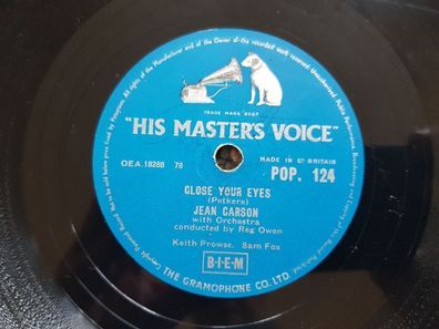 Jean Jeannie Carson - Close your eyes/ In love for the very first time 78 rpm