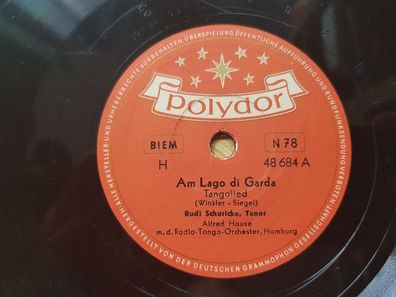 Rudi Schuricke - Am Lago di Garda/ Mit hundert Gitarren Schellack 78 rpm