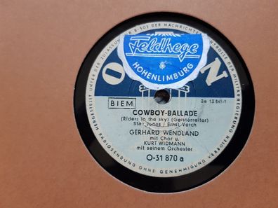 Gerhard Wendland - Cowboy-Ballade = Geisterreiter Schellack 78 rpm