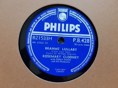 Rosemary Clooney - Brahm's lullaby/ Where will the dimple be Schellack 78 rpm