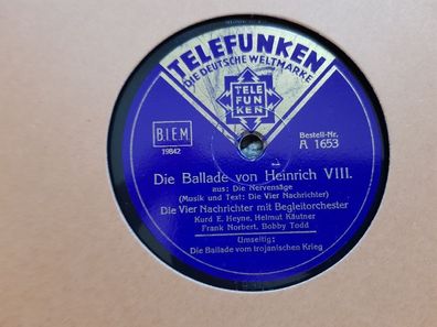 Die vier Nachrichter - Die Ballade von Heinrich VIII. Schellack 78 rpm