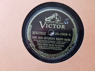 Genn Miller - Juke Box Saturday Night/ Sleepy town train Schellack 78 rpm