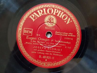 Joseph Schmidt - Eugen Onegin Schellack 78 rpm