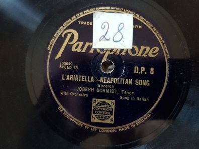 Joseph Schmidt - La danza/ L'ariatella - Neapolitan song Schellack 78 rpm