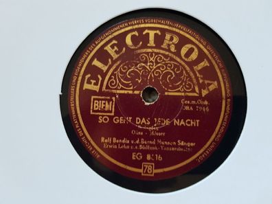 Ralf Bendix - So geht das jede Nacht/ Minnehaha Schellack 78 rpm