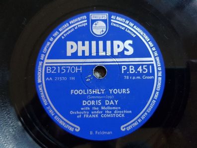 Doris Day - Foolishly yours/ Two hearts, two kisses Schellack 78 rpm