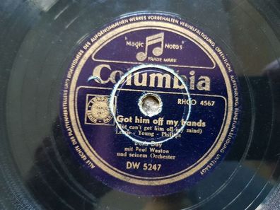 Doris Day - Kiss me goodbye love/ Got him off my hands Schellack 78 rpm