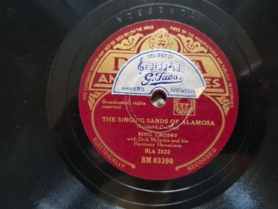 Bing Crosby - Conchita Marquita Lopez/ The singing sands of Alamosa 78 rpm