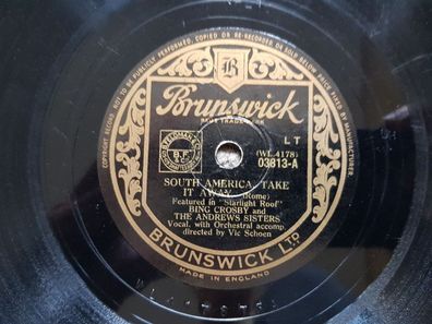 Bing Crosby - South America take it away/ Feudin' and fighin' 78 rpm