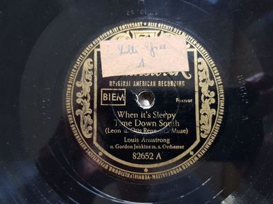 Louis Armstrong - When it's sleepy time down south/ That lucky old sun 78 rpm