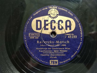 Ignar Neusser - Gendarmerie Wien - Deutschmeister/ Radetzky Marsch 78 rpm