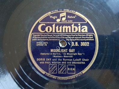 Doris Day - Love ya/ Moonlight bay Schellack 78 rpm