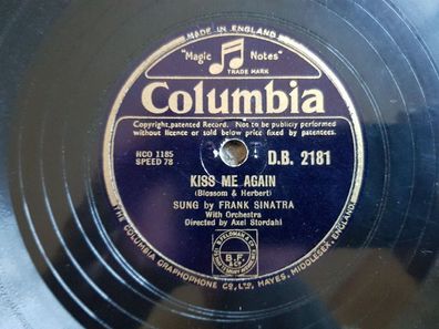 Frank Sinatra - Kiss me again/ If you are but a dream Schellack 78 rpm