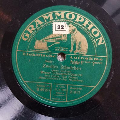Wiener Schrammel-Quartett - Schelmenaugen/ Zweites Ständchen Schellack 78 rpm