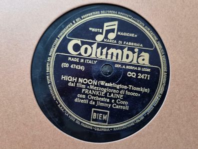 Frankie Laine - High noon/ Rock of Gibraltar Schellack 78 rpm