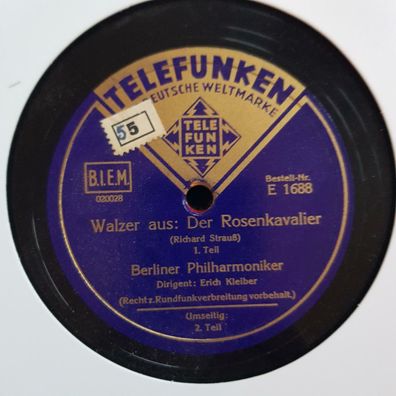 Erich Kleiber/ Berliner Philharmoniker - Walzer Rosenkavalier Schellack 78 rpm