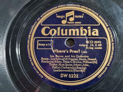 Les Brown - Down on 52nd Street/ Where's Pres? Schellack 78 rpm