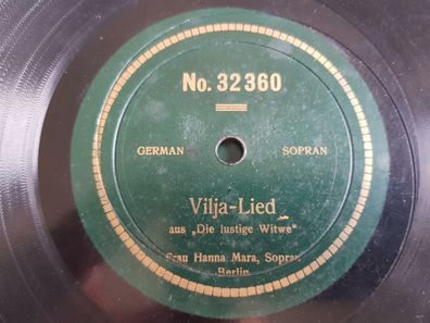 Hanna Mara - Vilja-Lied/ Souvenir Schellack 78 rpm