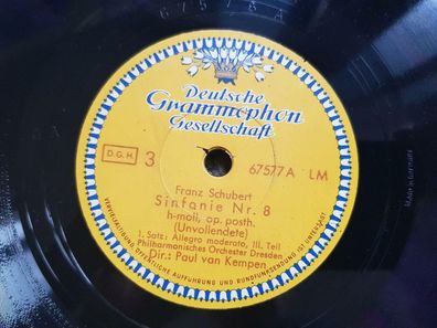 Paul van Kempen - Franz Schubert Sinfonie Nr. 8/ 3 x Schellack 78 rpm