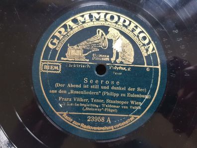 Franz Völker - Seerose/ Murmelndes Lüftchen Schellack 78 rpm