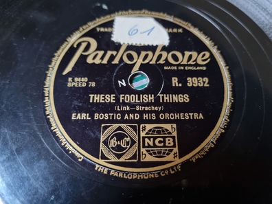 Earl Bostic - These foolish things/ Mamobstic Schellack