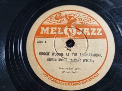 Meade Lux Lewis - Boogie Woogie at the Philharmonic/ Medium Schellack 78 rpm