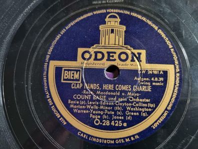 Count Basie - Boogie woogie/ Clap hands, here comes Charlie Schellack 78 rpm