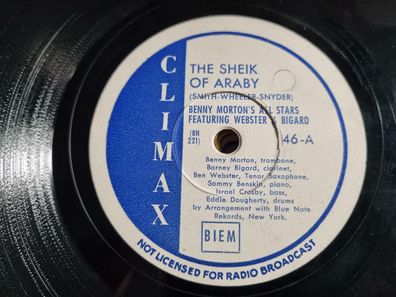 Benny Morton - The sheik of Araby/ Conversing in blue Schellack 78 rpm