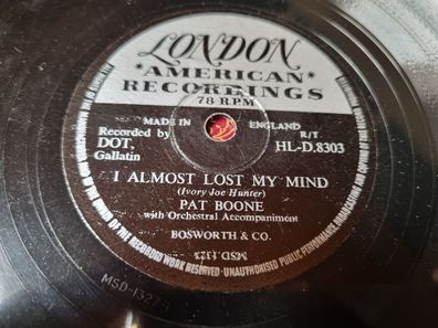 Pat Boone - I almost lost my mind/ I'm in love with you Schellack