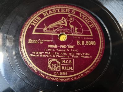 Fats Waller - When somebody thinks you're wonderful/ Dinah-Fox-Trot Schellack