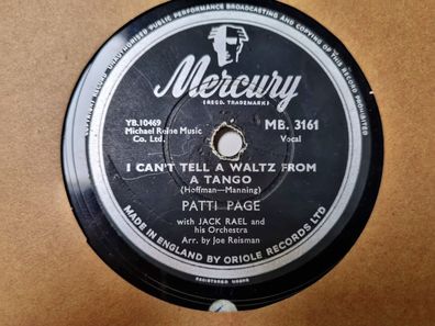 Patti Page - I can't tell a waltz from a tango/ The Mama Doll song Schellack