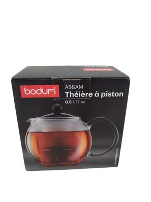 Bodum 1823-01 ASSAM Teebereiter mit Glasgriff Teekanne 0,5L