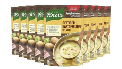 Knorr Deftiger Kartoffeltopf mit Speck 90g Beutel, 9er Pack (9x90g)