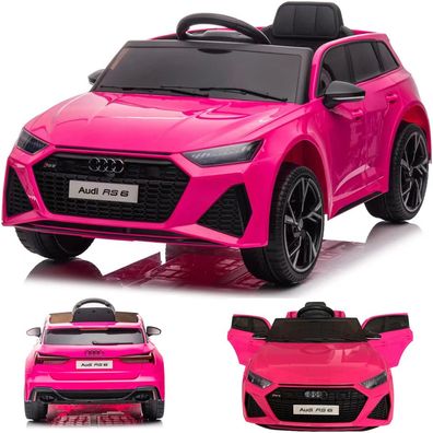 AUDI RS6 Kinderauto Kinder Elektroauto mit Fernbedienung mp3 und mehr Pink / Rosa