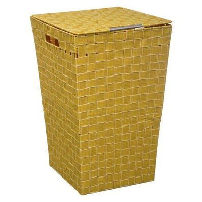 Wäschekorb 50L gelb Rechteck 53x33cm Wäschebox Wäschetonne Wäschebehälter Wäschetruhe