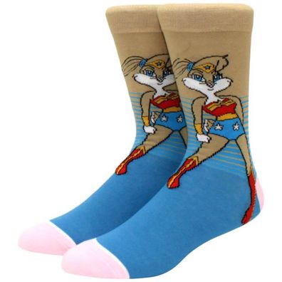 Lola Bunny Motivsocken Looney Tunes Cartoons Socken Wonder Woman Heroes Comic Socken