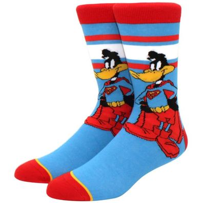 Daffy Duck Motivsocken Looney Tunes Cartoons Socken DC Superman Heroes Comic Sockes