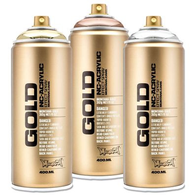 Montana Cans GOLD Chrome Effect Spray 400ml (Farbauswahl)