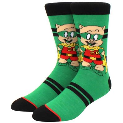 Schweinchen Dick Motivsocken Looney Tunes Cartoons Socken DC Comics Robin Hero Socken