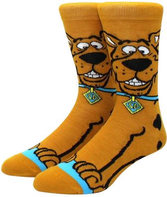 Scooby-Doo Gesicht Motivsocken Cartoon Heroes Braune Motiv Socken mit Scooby Doo