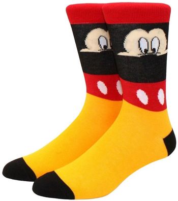 Micky Maus Gesicht Motivsocken Cartoon Heroes Disney Motiv Socken mit Mickey Mouse