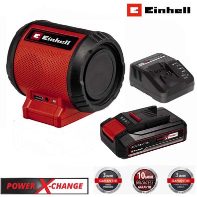 Einhell-Lautsprecher TC-SR 18 Li BT Akku 2.5 Ah, Ladegerät, Bluetooth, AUX-/ USB-