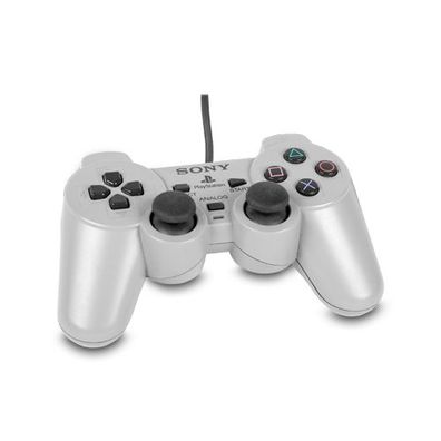 Original PS1 - PSX - Playstation 1 ANALOG Controller mit 3D STICKS in GRAU - ohne ...