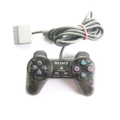 Original PS1 - Playstation 1 ANALOG Controller in Transparent Schwarz - ohne Versand