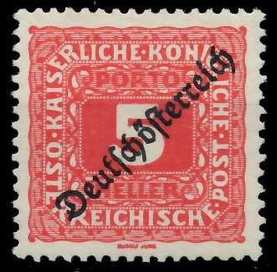 Österreich Portomarken 1919 Nr 64 postfrisch X74293E