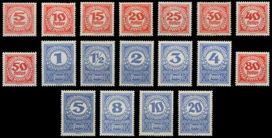 Österreich Portomarken 1920 21 Nr 75x-92x postfrisch X742986