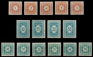 Österreich Portomarken 1922 Nr 103-117 postfrisch X7429B6