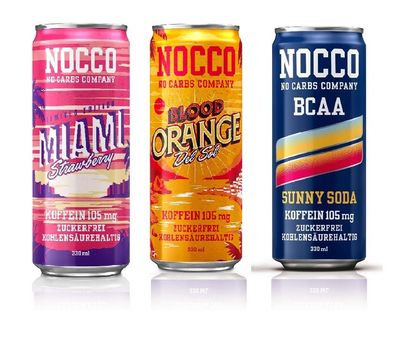 NOCCO BCAA Drink - Variety Pack 3er - 6 Dosen