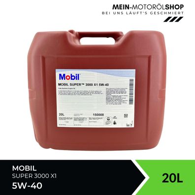 Mobil Super 3000 X1 5W-40 20 Liter